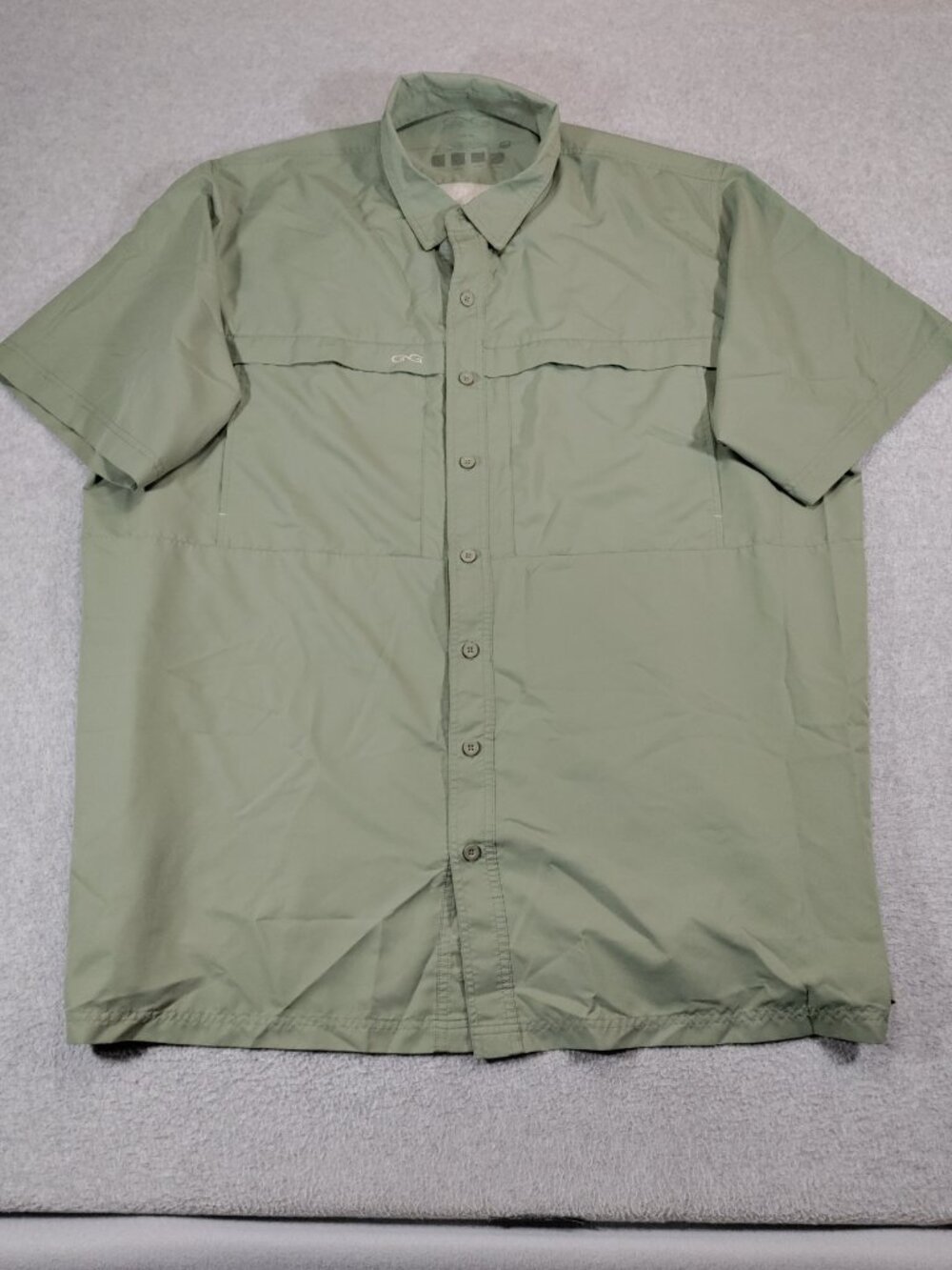 GameGuard Fishing Shirt Mens 3XL Green Vented Lightweight UPF Outdoor